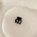 Minimalist matte black mini shark hair claw clip for women's elegant hairstyling - Mini Pumpkin Black-1cm