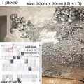 Mirror silver square wind shimmer wall panel 30x30cm for wedding party background - Silver