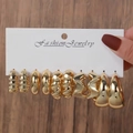 Gold 5-Pair Set Mixed Styles (E0810-1)