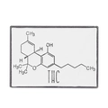 Cartoon Chemie Emaille Pin mit schwarz-weißem THC Molekularstruktur Design Motiv - THC Chemische Formel (XZ6561)