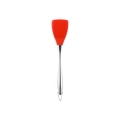 Single red silicone spatula with a stainless steel hollow handle for non-stick pans - Small Turner / Red
