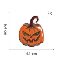 Embroidered pumpkin patch for Halloween decor, size 6.4x5.1cm, orange jack-o'-lantern design - Halloween Patch 6# (Jack-O-Lantern)