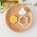 Mini snowflake cookie mold stamp 3.4x3.6cm for Christmas fondant baking decoration - Snowflake N