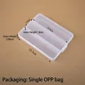 Clear 3-compartment PP plastic organizer box for beads and crafts, 13.7x13.5cm size - Vertical 3-Grid HY-2/13.7x13.5x2.08cm