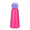 Cute pink 304 stainless steel insulated bottle with a purple round sphere cap - 500ml / Lavender & Rose Red