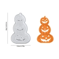 Three-tier stackable pumpkin silicone mold in orange finish for Halloween DIY candle making - NO.1 Pumpkin Insert