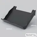 Black slanted shelf for pegboard 237mm wide, matte finish storage rack accessory - Slanted Bracket - Black