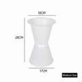 Medium semi-transparent white plastic floral container for flower bouquet arrangement 28cm - Medium / White