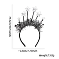 Silver tinsel headband with glittering stars for 2026 New Year Eve party decorations - Silver Star Style