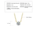 S925 sterling silver necklace with a 4mm D-color moissanite stone in a high-polish finish - 4mm-D Color / Gold - 0.3ct Moissanite