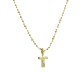 18k gold-plated letter T pendant necklace with pearl on ball chain for women - Letter T
