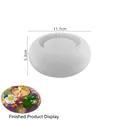 Round silicone mold for resin candle holder with finished flower craft example - Oval - No.1