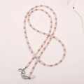 Cordón para móvil de perlas barrocas y piedras naturales blancas, rosas y moradas - 60CM / Rosa (Perla de Alta Imitación)