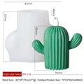 DIY cactus shaped silicone mold for succulent candles and soap making projects - Single Large Cactus BH-151