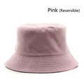 Cappello a secchiello reversibile in velluto a coste rosa con finitura strutturata - Rosa (Reversibile)