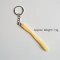 Portachiavi patatine fritte realistiche in resina opaca con anello in metallo da 7,5g - Patatine Fritte Portachiavi