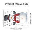 Detailed size chart showing 60x40cm dimensions for Christmas snowman wall sticker decal - Snowman & Snowflake / 40*60cm/fun-e148