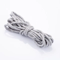 Light gray 5mm braided nylon cord with white speckled pattern for DIY jewelry making - 5mm / Gray
