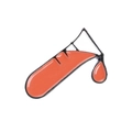 Broche de química creativa con tubo de ensayo y líquido rojo para científicos - Tubo De Ensayo Goteo Rojo