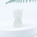 Miniature transparent schnauzer dog figurine crafted from clear crystal gravel resin - 11 Bubble Stone
