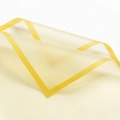 Waterproof translucent floral wrapping paper in light yellow with a solid border trim - Magic Border - Kraft
