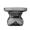 Smoky grey glass tea infuser with unique mountain peak base design for brewing - Smoke Grey Mountain Tea Strainer