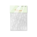 3D kristal vlinder en witte bloem nagelstickers met parel accenten model MS-716 - Reliëf Witte Roos Vlinder Met Parel (MS716)