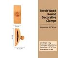 Deko-Quilt-Clip aus Buchenholz, rund, 3x8x4,5 cm, zur Wandmontage und Präsentation - Buchenholz / 1 Stück Buchenholz-Quilt-Clip mit Holzkugel