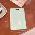 Light green mint PVC jewelry storage bag with seal closure measuring 15cm x 10.5cm - 10.5cm x 15cm / Mint Green
