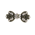 Vintage bronze bow-knot sweater clip with sparkling rhinestones in a variant style - Bowknot Style-Antique Bronze (With Clips)