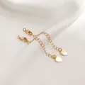 14K gold filled extender chain with lobster clasp and heart pendant for jewelry making - 14K Gold Plated Smooth Heart