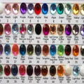 Color chart of double-layer rhinestone straw cups with 48 different sparkling gem options - 601-700ml / Transparent Acrylic Rhinestone Color Chart