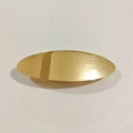 Minimalist gold oval hair clip with brushed metal texture and spring clasp for ponytails - Brushed Oval Hair Clip
