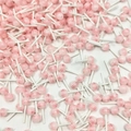 Mini roze gestreepte lolly bedeltjes van hars voor nail art en DIY knutselprojecten - Middel 6mm / Roze Transparante Strepen