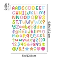Alfabet- en nummerstickers van 0,5 inch voor scrapbooking met nauwkeurige afmetingen - Veelkleurig