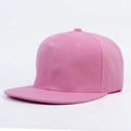 Klassische leuchtend rosa 6-Panel Snapback Baseballkappe mit flachem Schirm in Uni-Farbe - Rosa