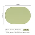 Tovaglietta ovale in silicone verde matcha resistente al calore 39x26,5cm impermeabile - 1 Pezzo / Verde matcha