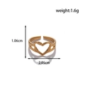 Anello a cuore regolabile in acciaio inossidabile dorato, design serpente, 1,6g - MN425-Cuore nelle mani
