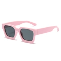 Gafas de sol cuadradas rosas para mujer con lentes oscuras y montura gruesa - Rosa