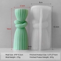 Stampo in silicone a colonna intrecciata per candele profumate e decorazioni - Stampo Cilindro con Nodo J-1178