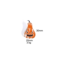 Detailed view of enamel Halloween pumpkin brooch with 30mm height and 20mm width markers - M175#6 Classic Jack-O-Lantern