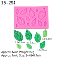 Rosa Silikonform mit verschiedenen Blattformen für Fondant- und Schokoladendekoration - 1# Blatt Form-Rosa