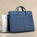 Blaue Laptop-Stofftasche mit Tragegriffen und Fronttasche für Notebook-Aufbewahrung - 610 Stil - Blau / 15.6"