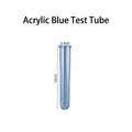 Blaue Acryl-Reagenzgläser für Herz-Vase-Formen, 2,4cm x 12cm mit flachem Boden - Blaues Reagenzglas