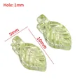 Hellgrüne Acryl-Blattperlen für Schmuck mit 1mm Loch für DIY Bastelprojekte - 5x10mm / Hellgrün