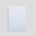 Recambios de hojas sueltas blanco brillante con agujeros para cuadernos - A5-20 Agujeros / Transparente (2 hojas sin clips)