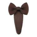 Detailed view of the dark brown grosgrain ribbon texture and bow design on the hair clip - Dark Brown