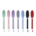 9 inch round head silicone food tongs with stainless steel handle in 7 vibrant colors - 9 Inch Food Tongs / Red