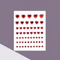 Adesivi in strass acrilico a cuore rosso di varie dimensioni per decorazioni fai-da-te - 57 Pezzi 4 Dimensioni Cuore / Rosso