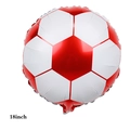 18-inch red and white soccer foil balloon for sports theme birthday party decoration - 18 Inch Red Soccer